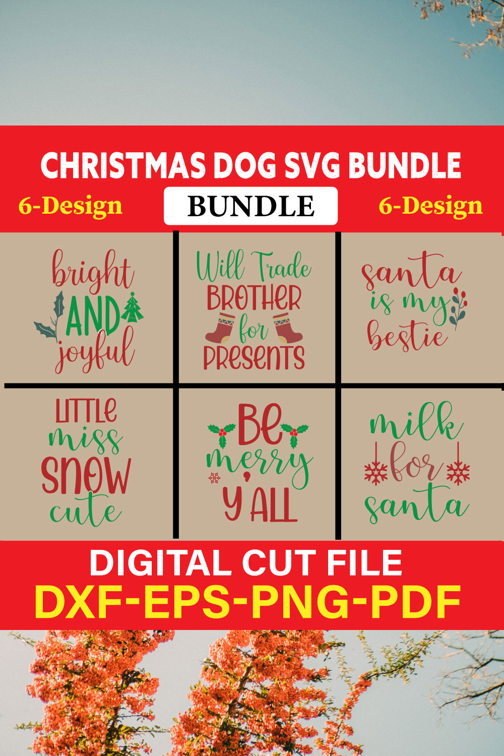 Christmas SVG Bundle / Funny Christmas SVG / Cut File vol-30 pinterest preview image.