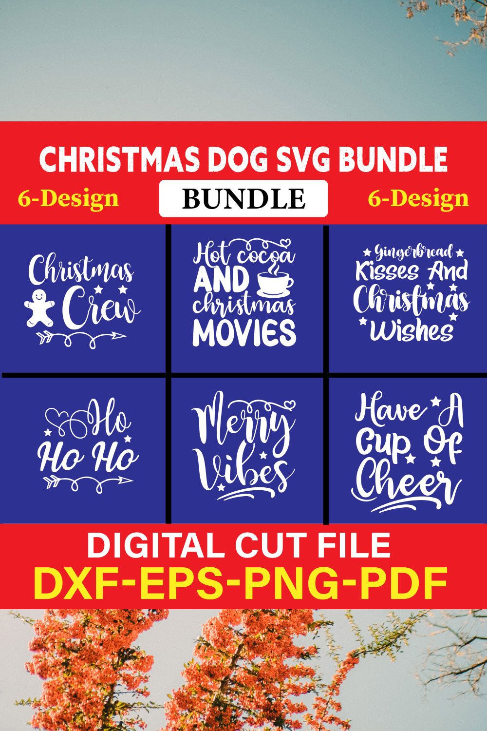 Christmas SVG Bundle / Funny Christmas SVG / Cut File vol-07 pinterest preview image.