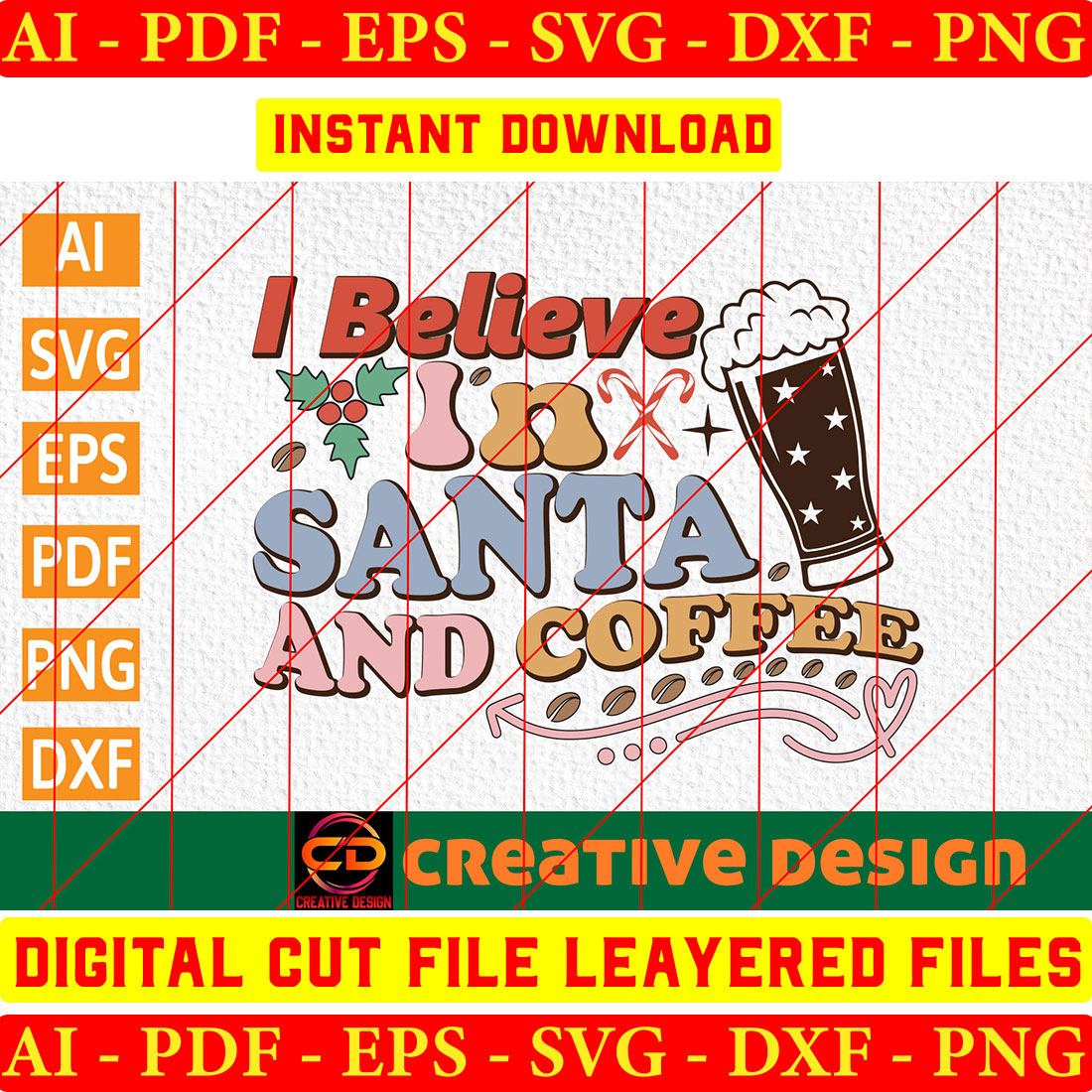 I believe it's santa and coffee digital cut file.