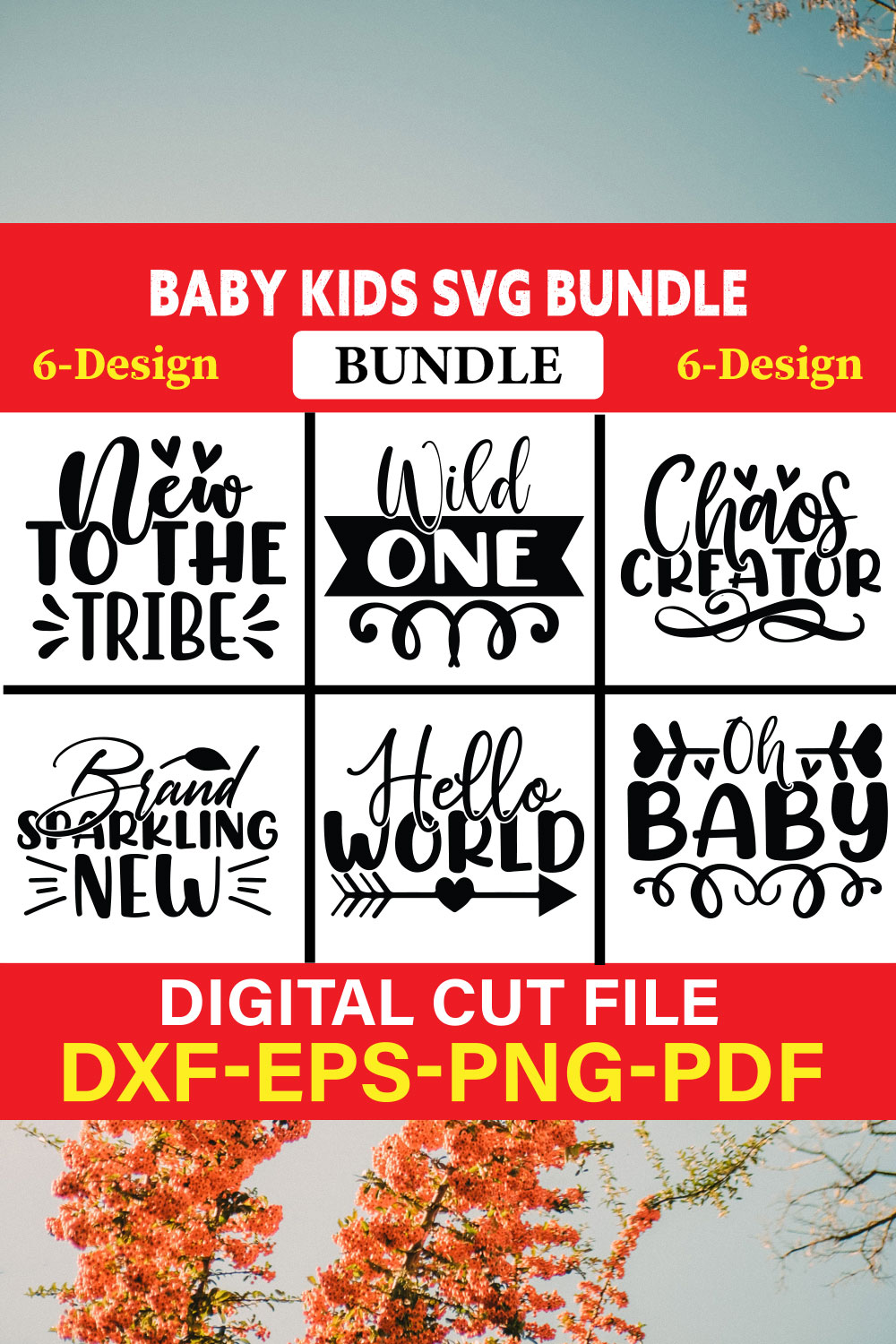 Baby Kids T-shirt Design Bundle Vol-5 pinterest preview image.