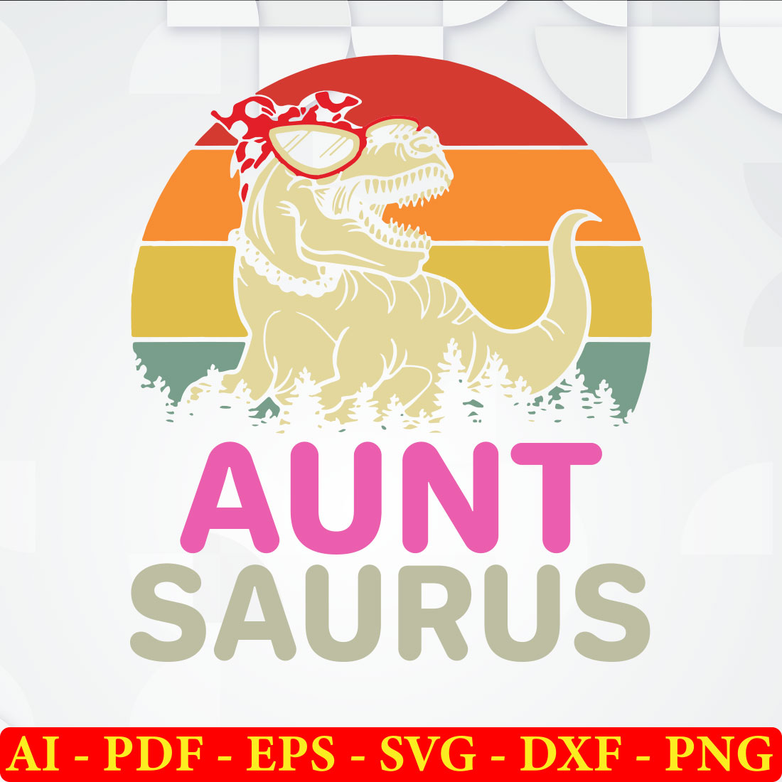 6 Dinosaur T-shirt SVG Bundle Vol-01 preview image.