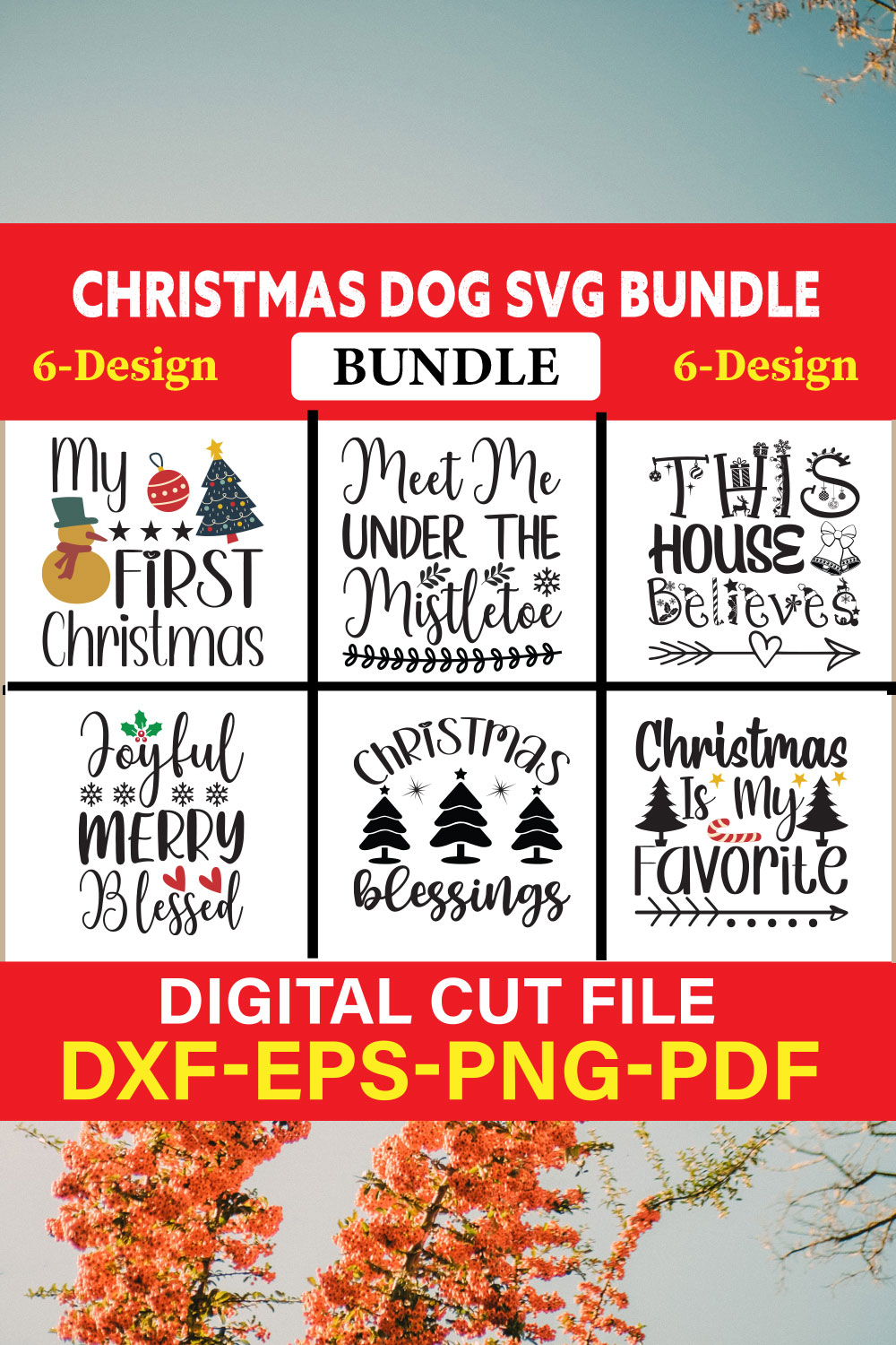 Christmas SVG Bundle / Funny Christmas SVG / Cut File vol-23 pinterest preview image.