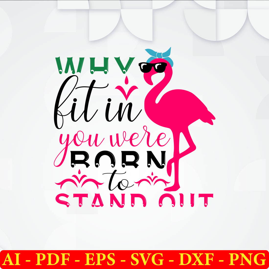 6 Flamingo T-shirt SVG Bundle Vol-03 preview image.