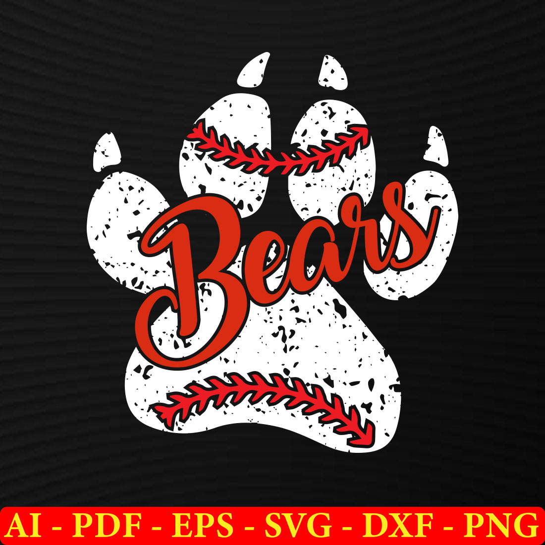 6 Bears Baseball T-shirt SVG Bundle Vol-02 preview image.
