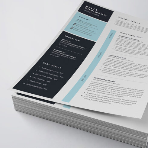 Professional Resume/CV Template cover image.