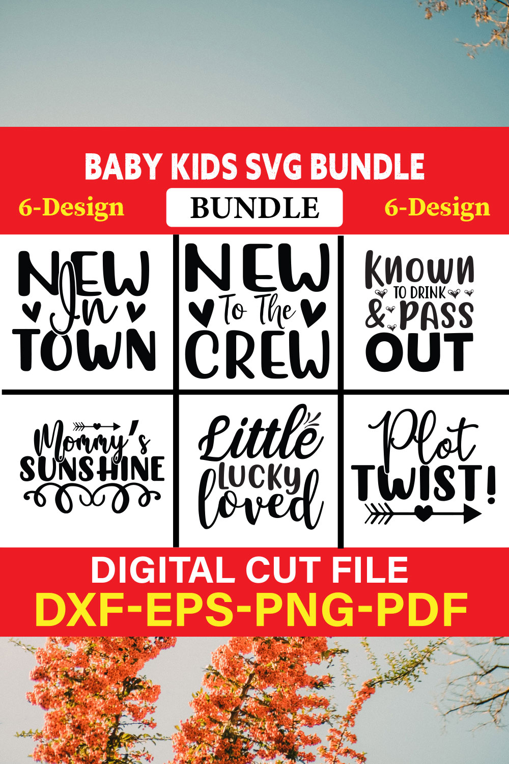Baby Kids T-shirt Design Bundle Vol-7 pinterest preview image.