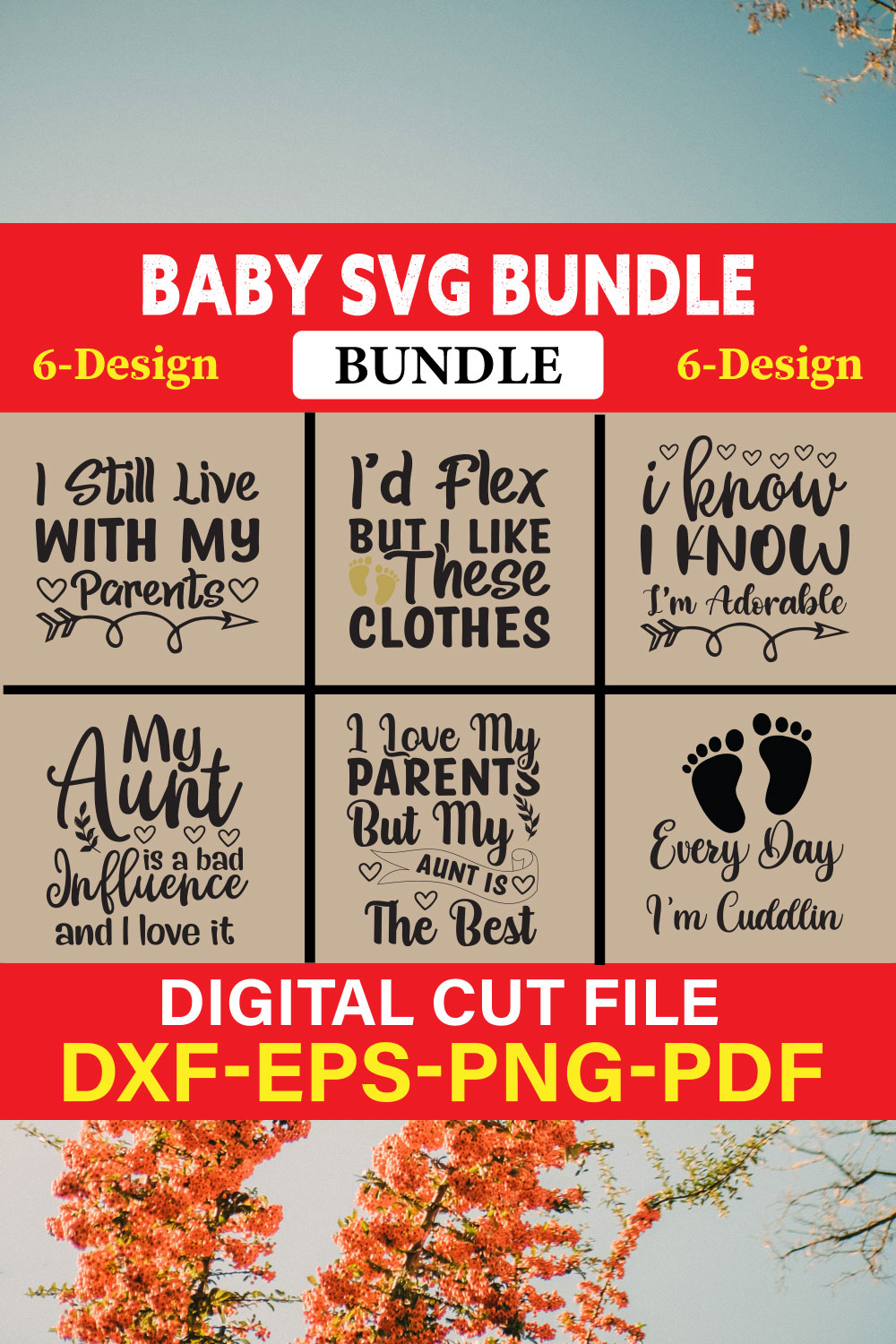 Baby SVG Bundle - Baby Girl Bundle Vol-02 pinterest preview image.