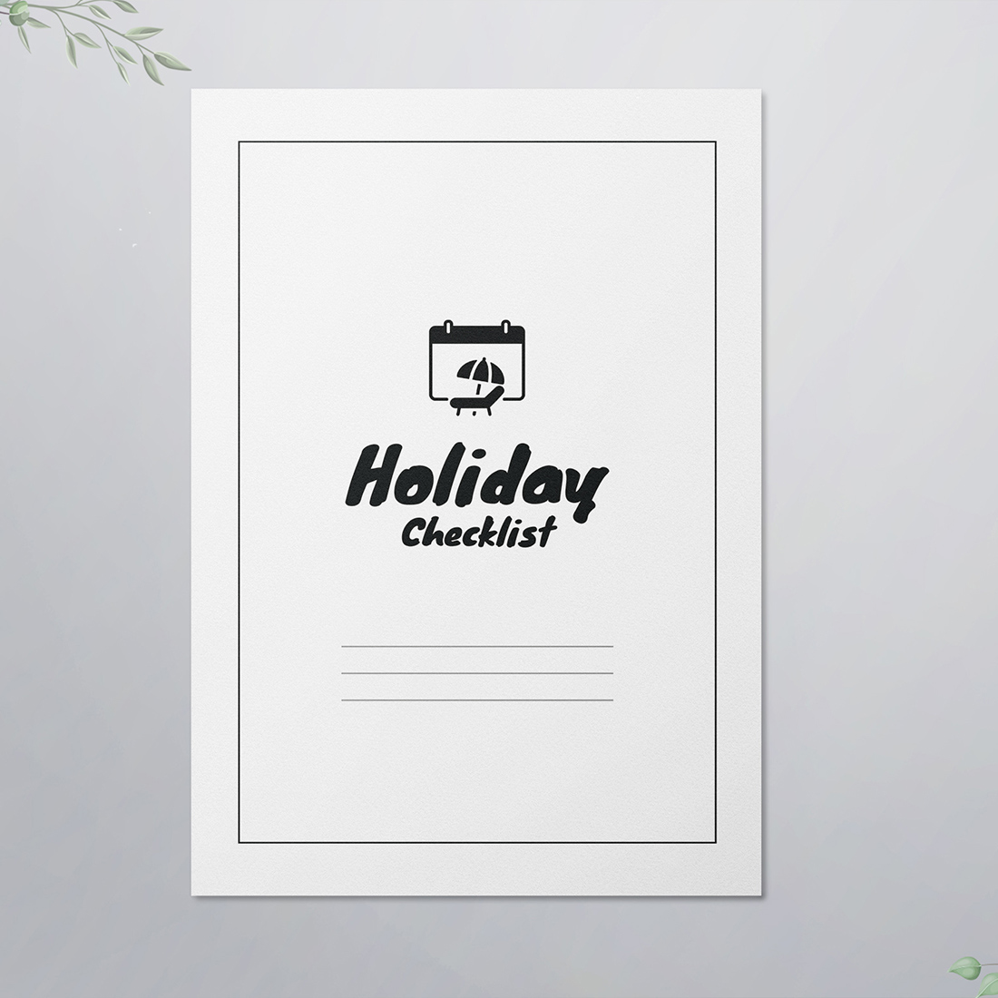 Holiday Checklist | KDP Interior preview image.