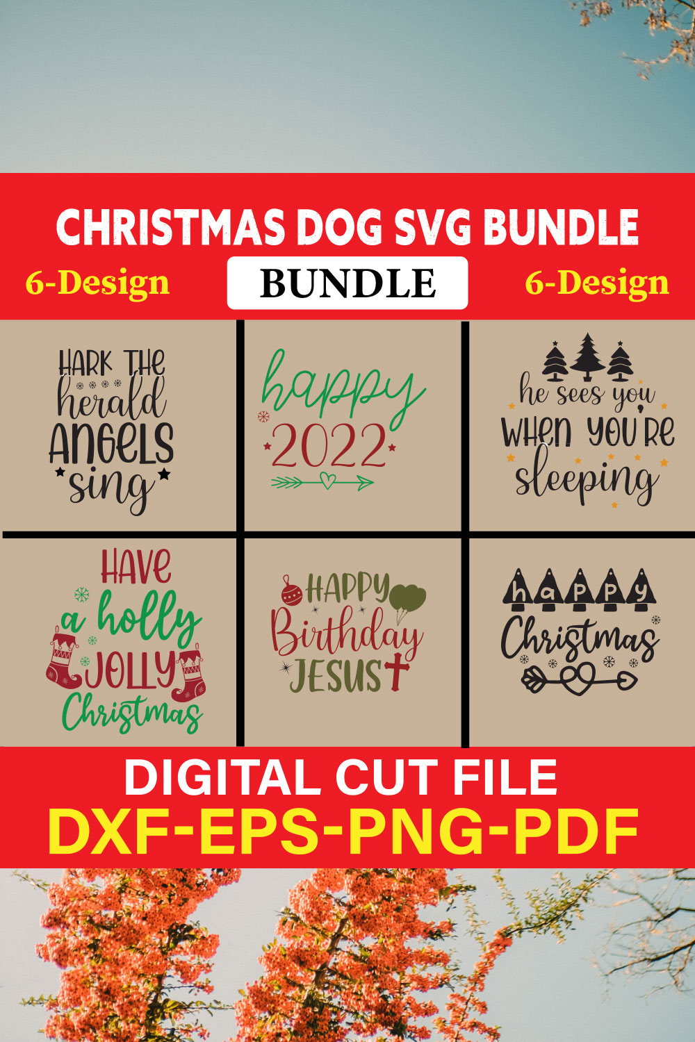 Christmas SVG Bundle / Funny Christmas SVG / Cut File vol-10 pinterest preview image.