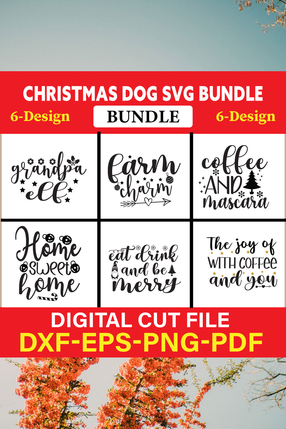 Christmas SVG Bundle / Funny Christmas SVG / Cut File vol-20 pinterest preview image.