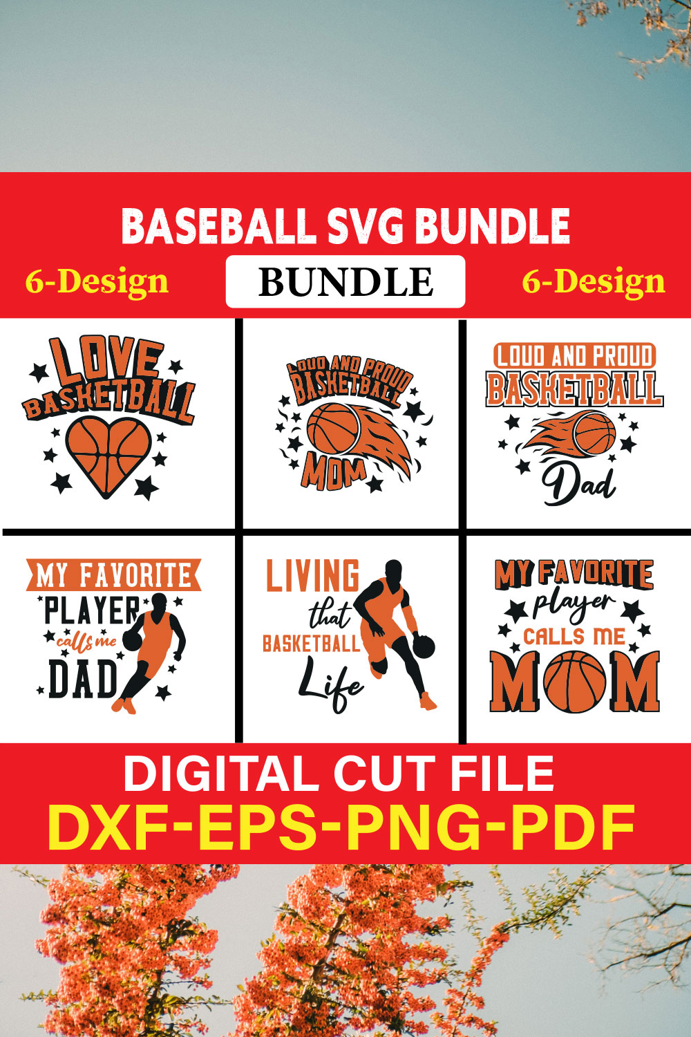 Baseball T-shirt Design Bundle Vol-6 pinterest preview image.