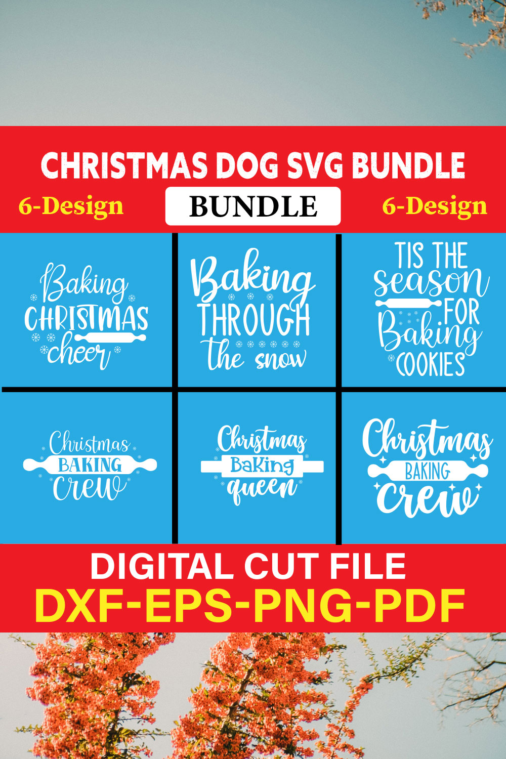 Pet Christmas Svg Bundle, Dog Christmas Svg, Dog Christmas Clipart, Christmas svg vol-05 preview image.