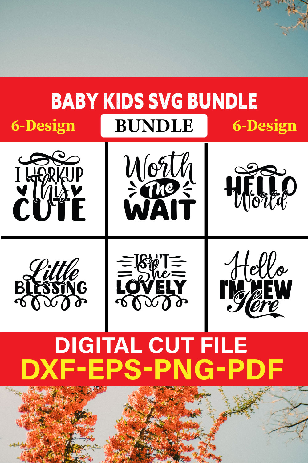 Baby Kids T-shirt Design Bundle Vol-6 pinterest preview image.