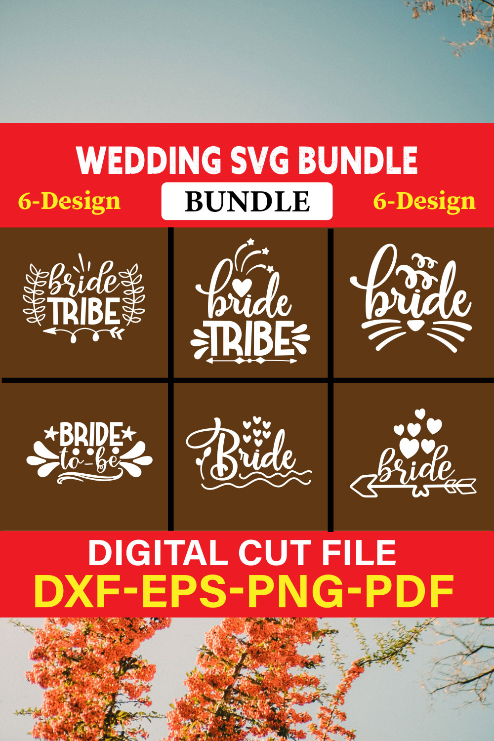 Wedding T-shirt Design Bundle Vol-11 pinterest preview image.