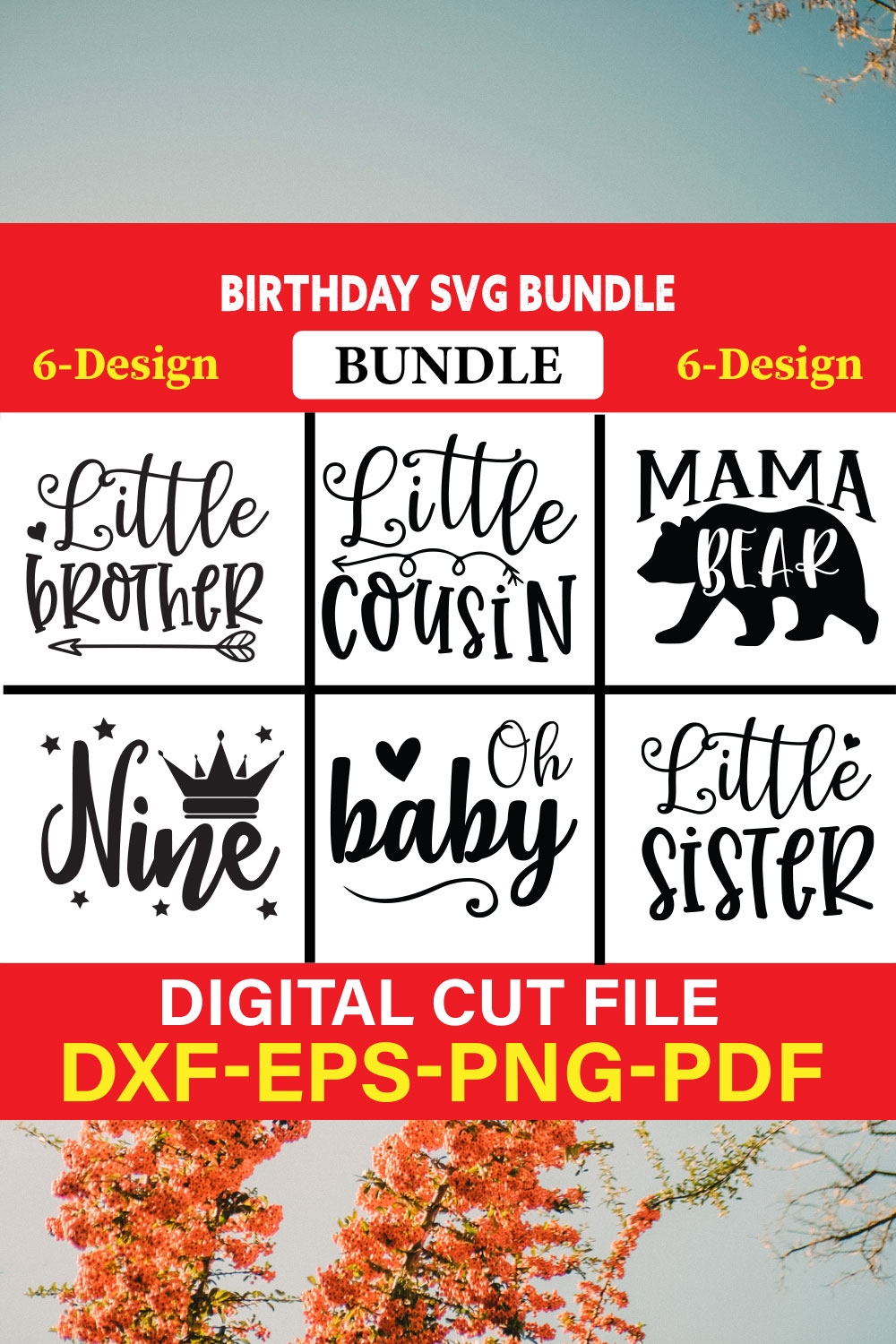 Birthday T-shirt Design Bundle Vol-11 pinterest preview image.