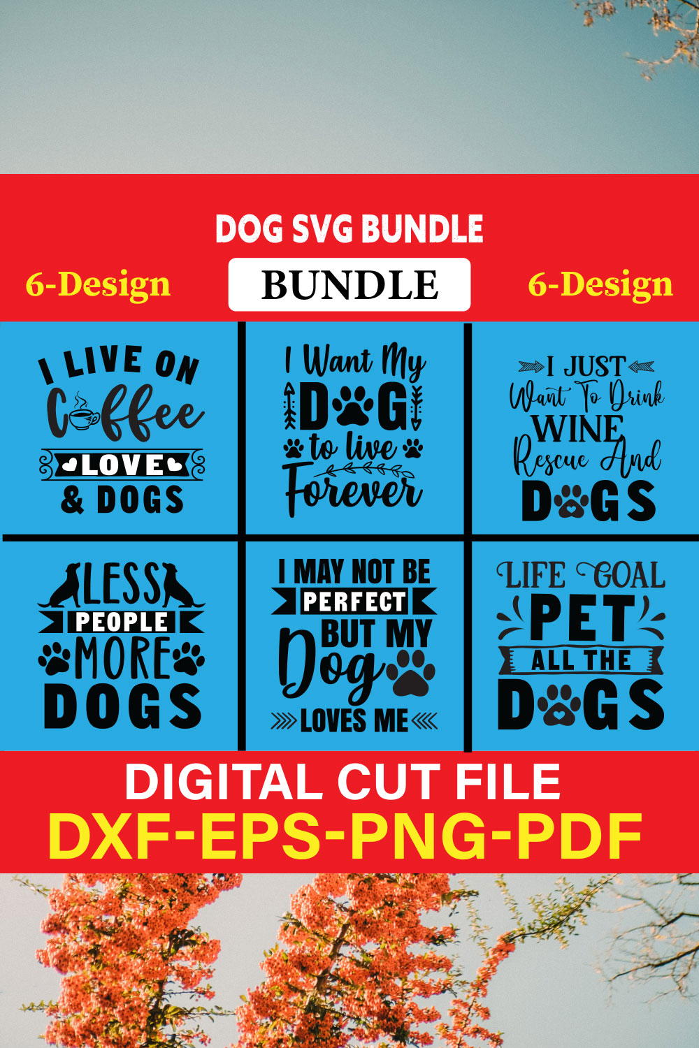 Dog T-shirt Design Bundle Vol-14 pinterest preview image.