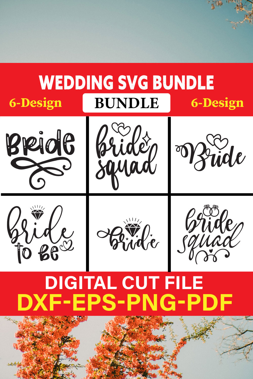 Wedding T-shirt Design Bundle Vol-2 pinterest preview image.