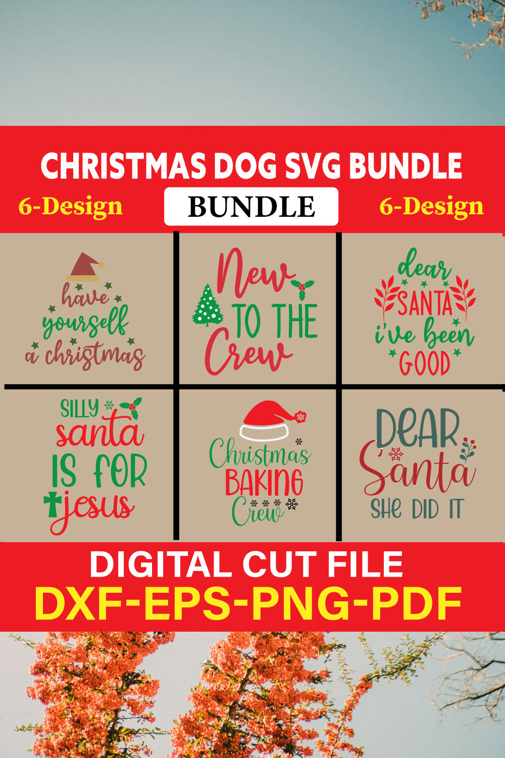 Christmas SVG Bundle / Funny Christmas SVG / Cut File vol-28 pinterest preview image.