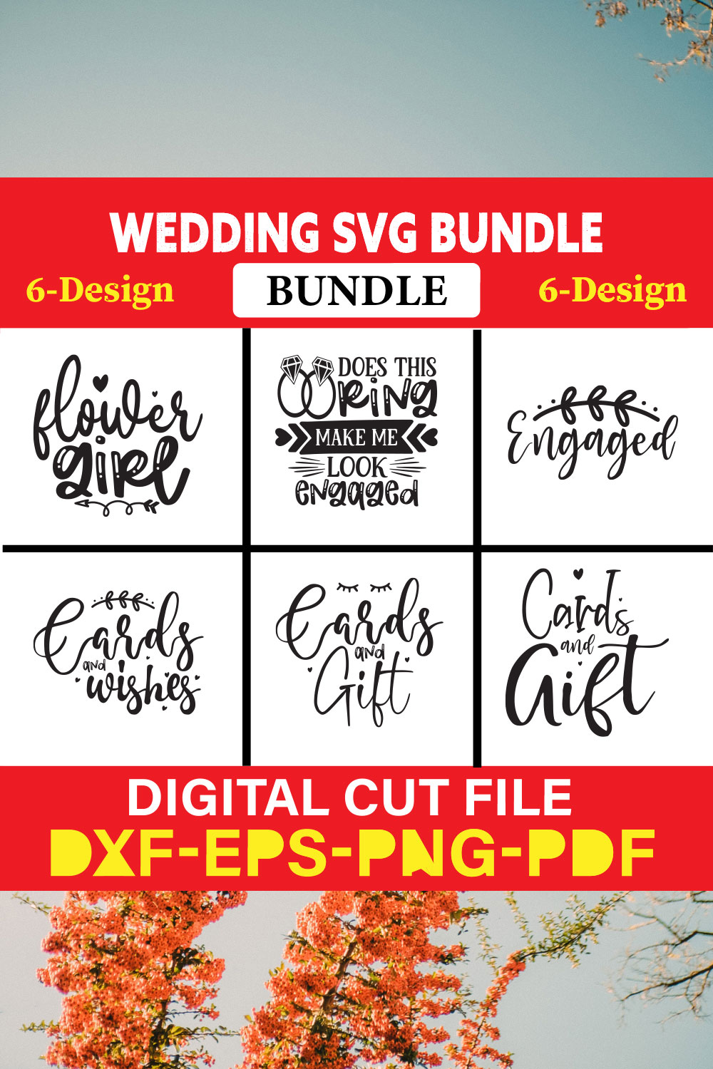 Wedding T-shirt Design Bundle Vol-4 pinterest preview image.