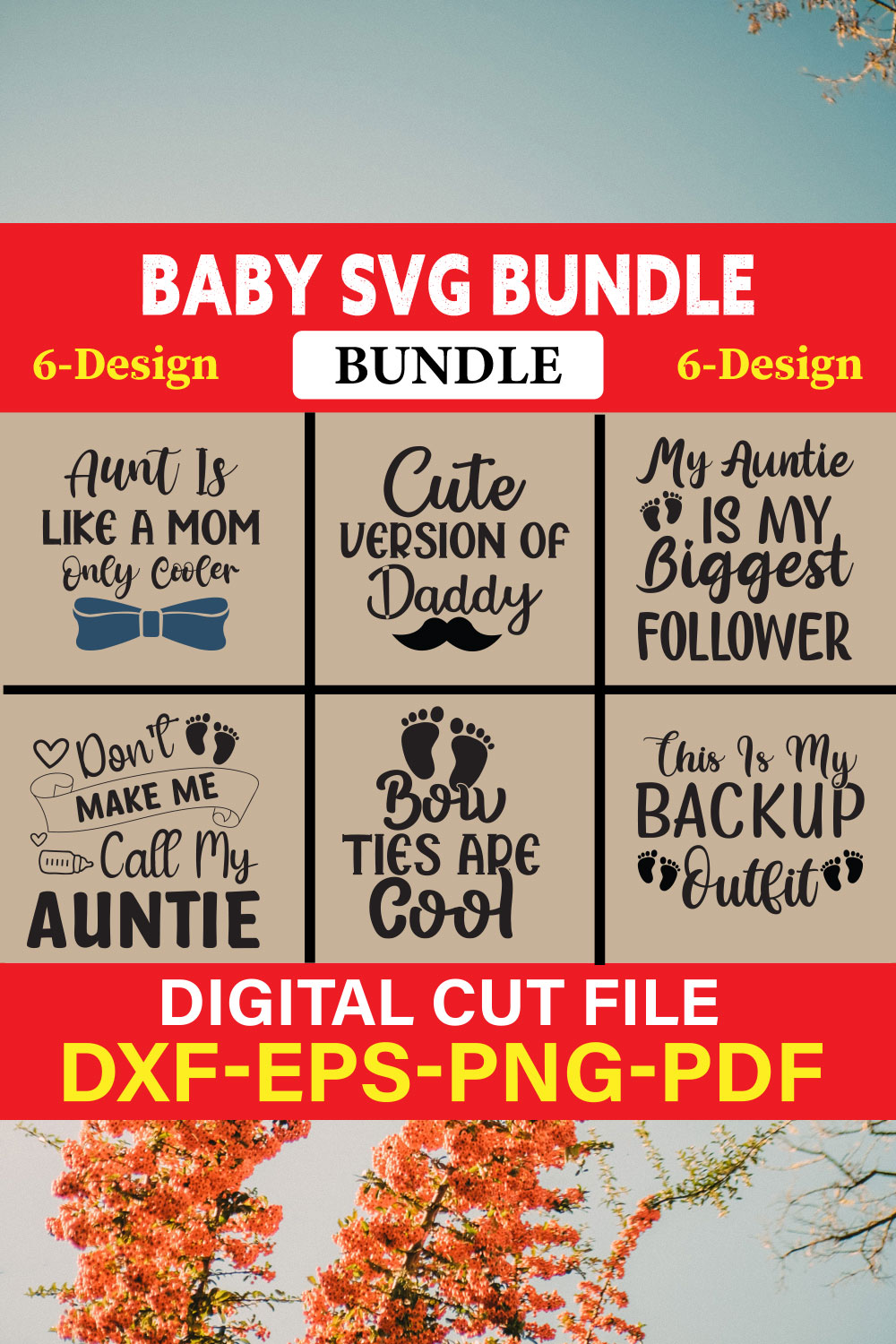Baby SVG Bundle - Baby Girl Bundle Vol-01 pinterest preview image.