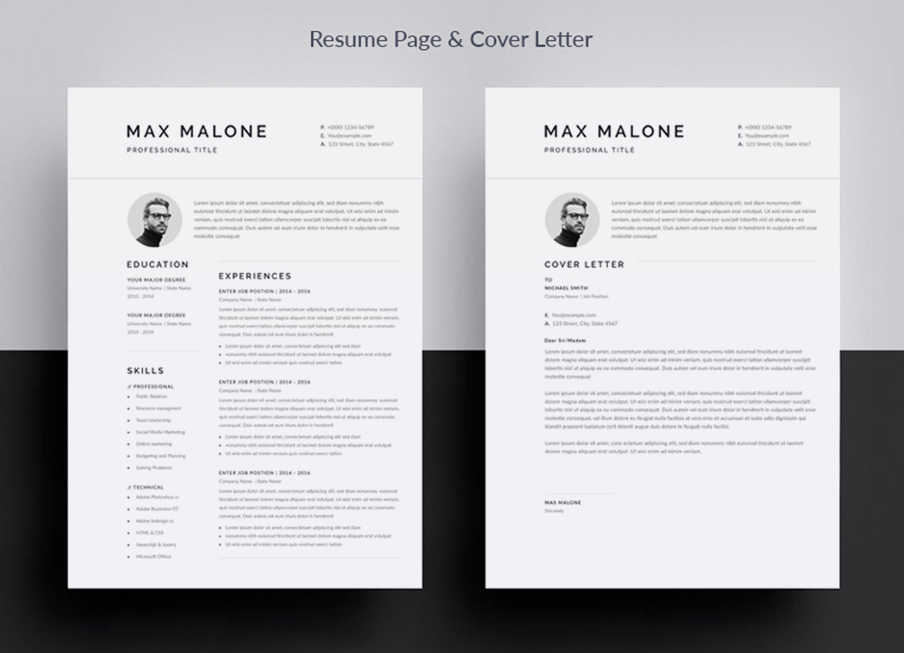 Clean Resume/CV preview image.