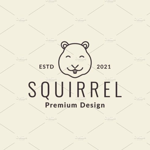 cute head squirrel cartoon logo cover image.