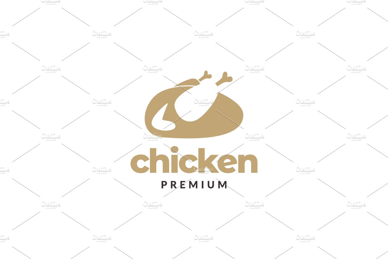 chicken meat modern logo design cover image.