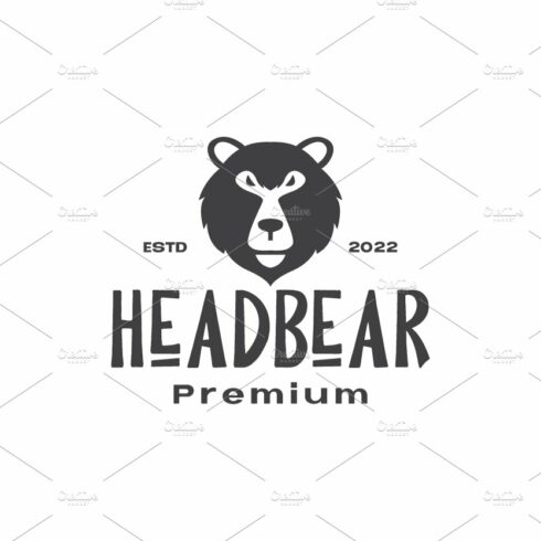 face bear vintage simple logo cover image.