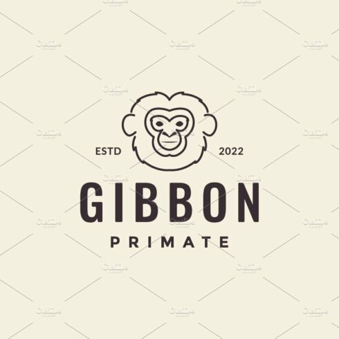 face line gibbon hipster logo cover image.