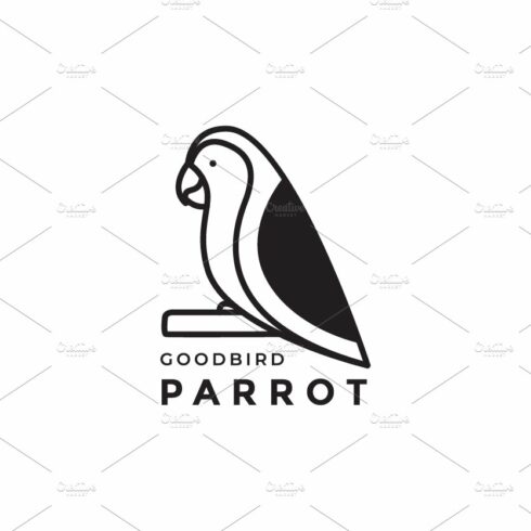 little parrot minimal logo design cover image.