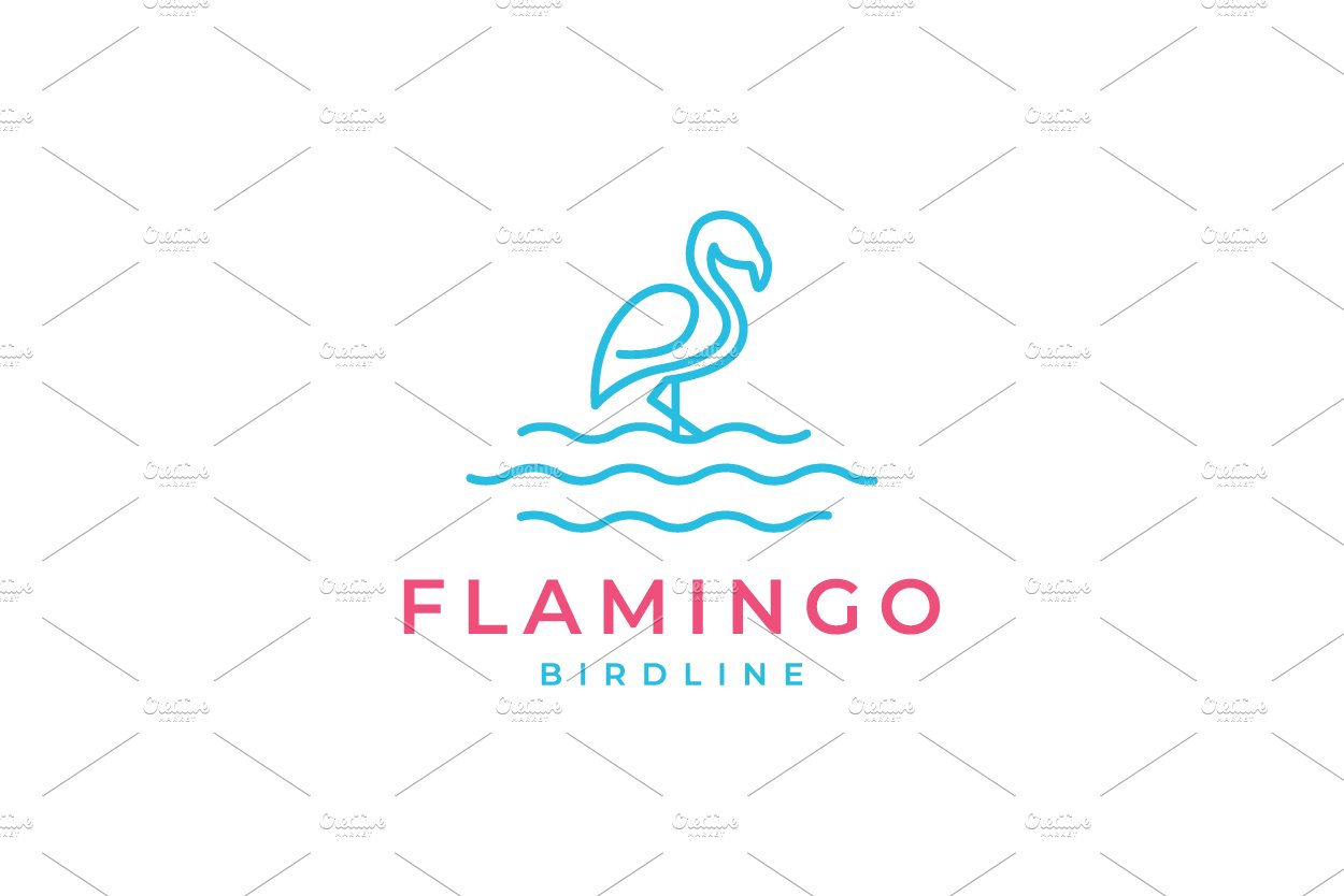 lines flamingo lake abstract logo cover image.