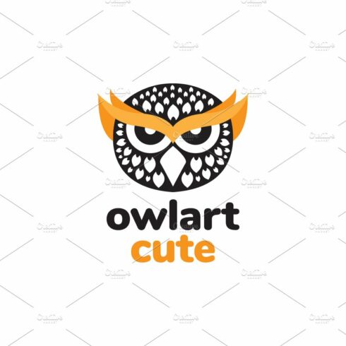 head owl art feather logo design cover image.