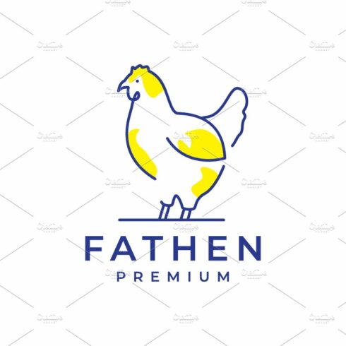 art lines abstract hen poultry logo cover image.