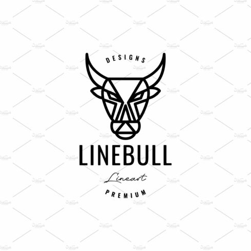 head bull long horn line logo cover image.