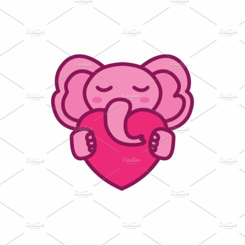 elephant hug love or heart cute cover image.