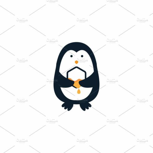 penguin cute with honey logo cover image.