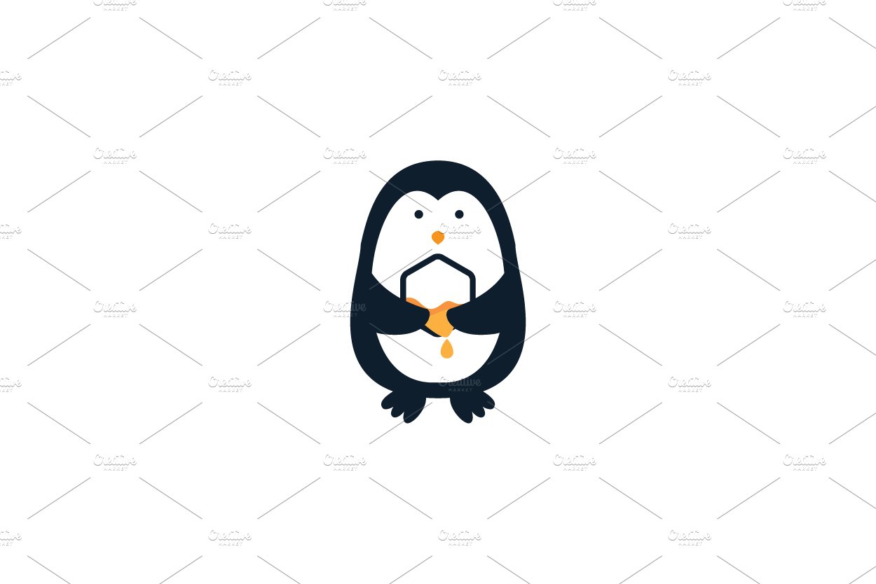 penguin cute with honey logo cover image.