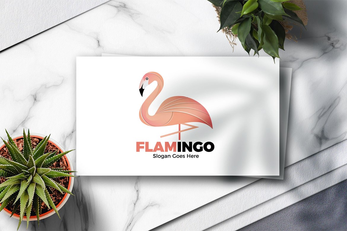Flamingo Animal Logo preview image.
