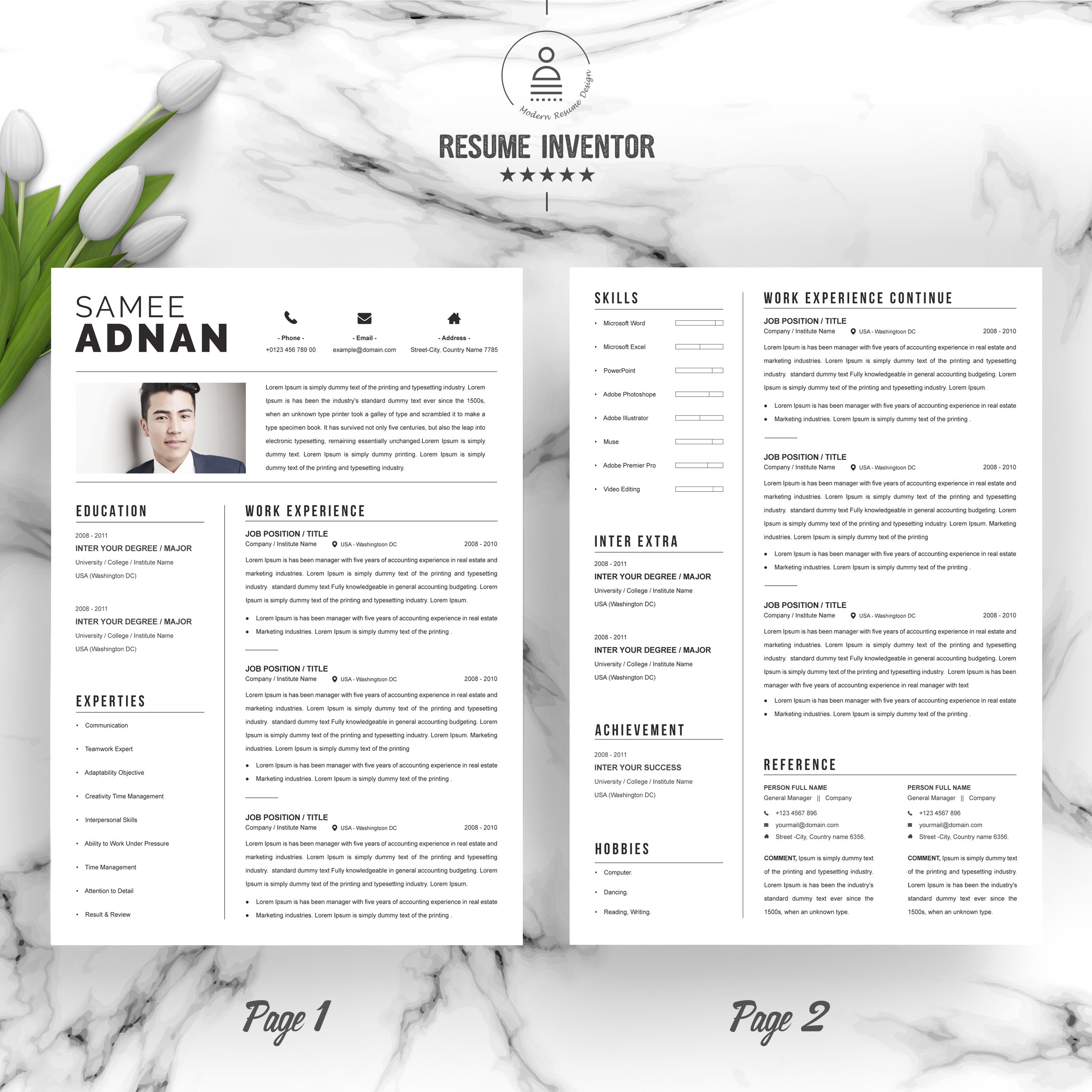 Clean Resume Template Format preview image.