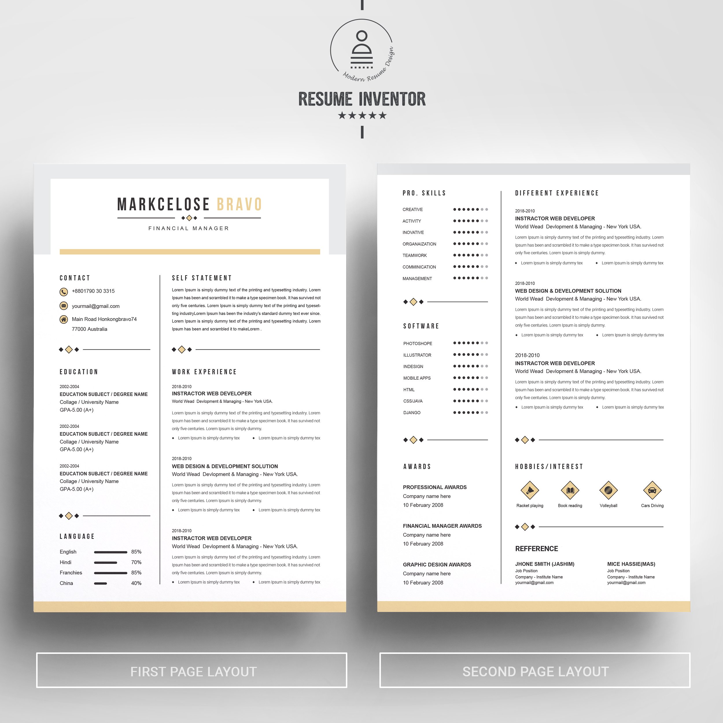Curriculum Vita | Resume CV Design preview image.