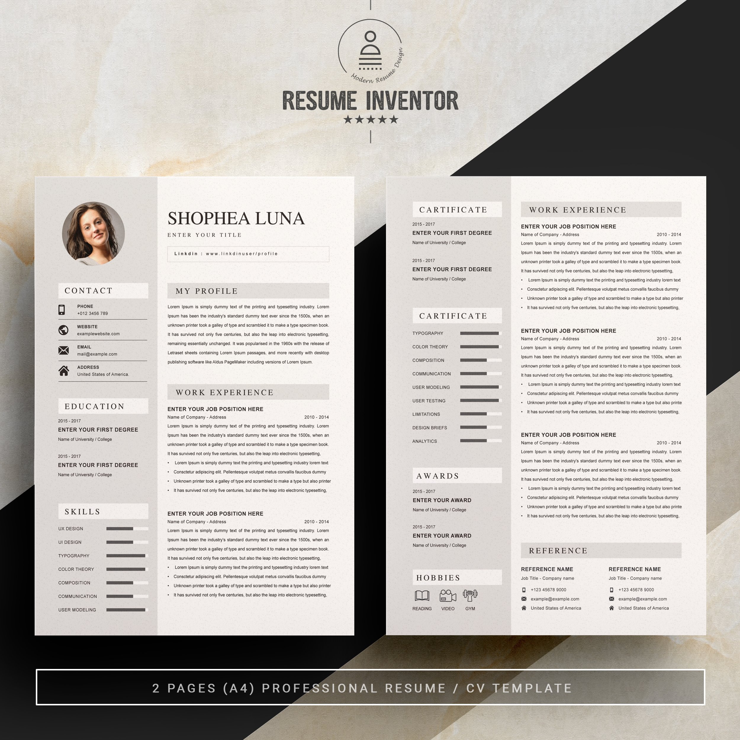 Curriculum Vitae Template / New CV preview image.