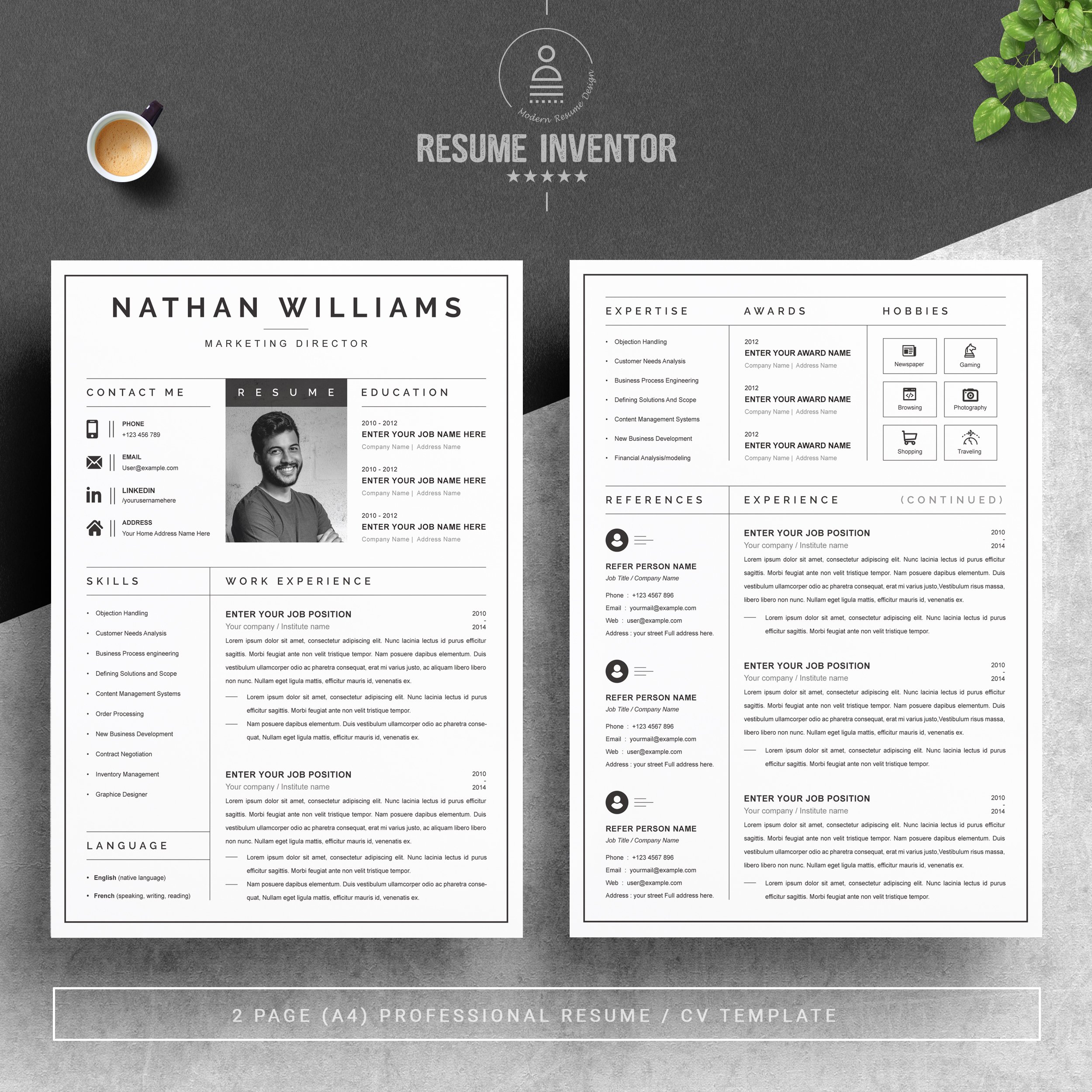 New CV Template Download preview image.