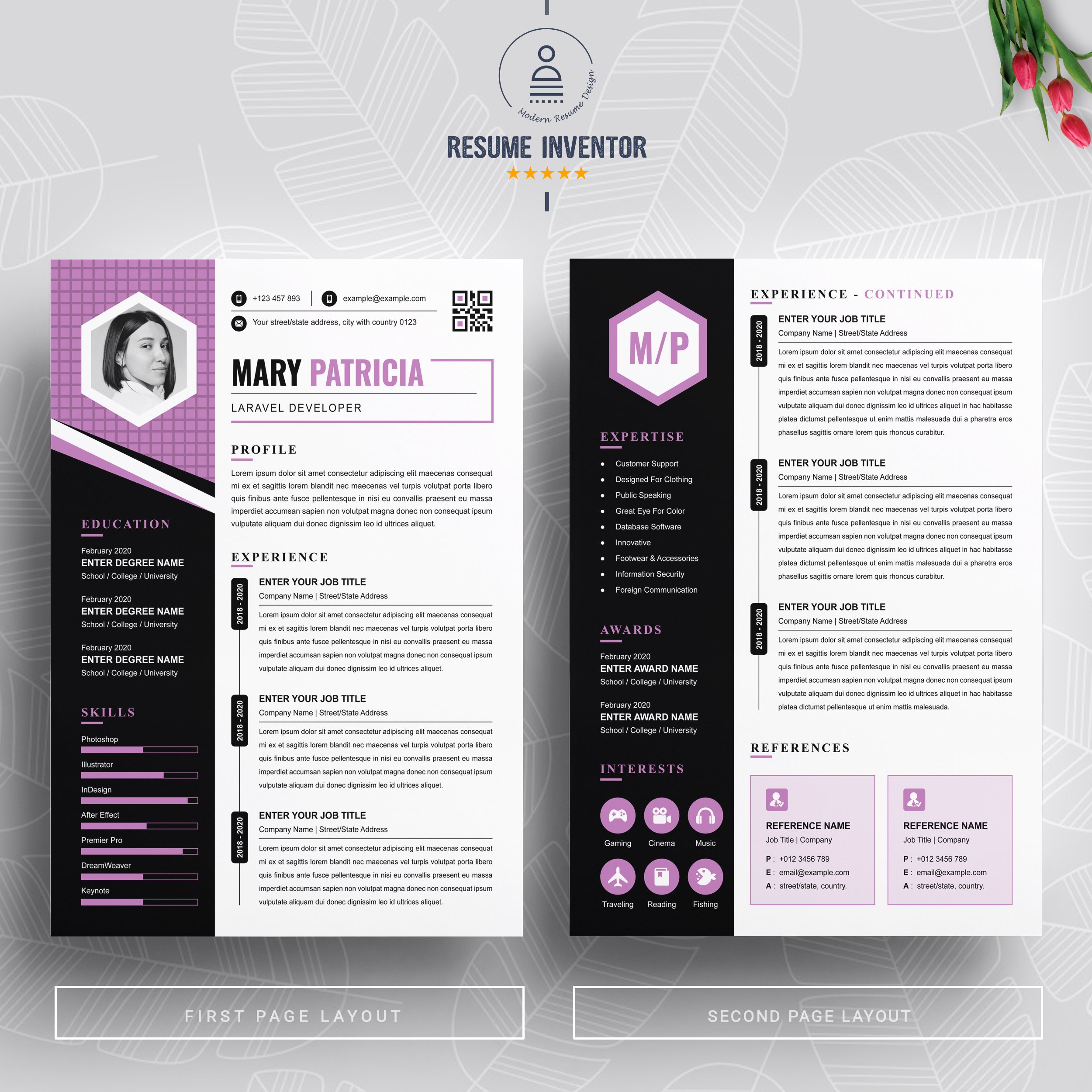 Creative Resume for Word+Free Cover preview image.