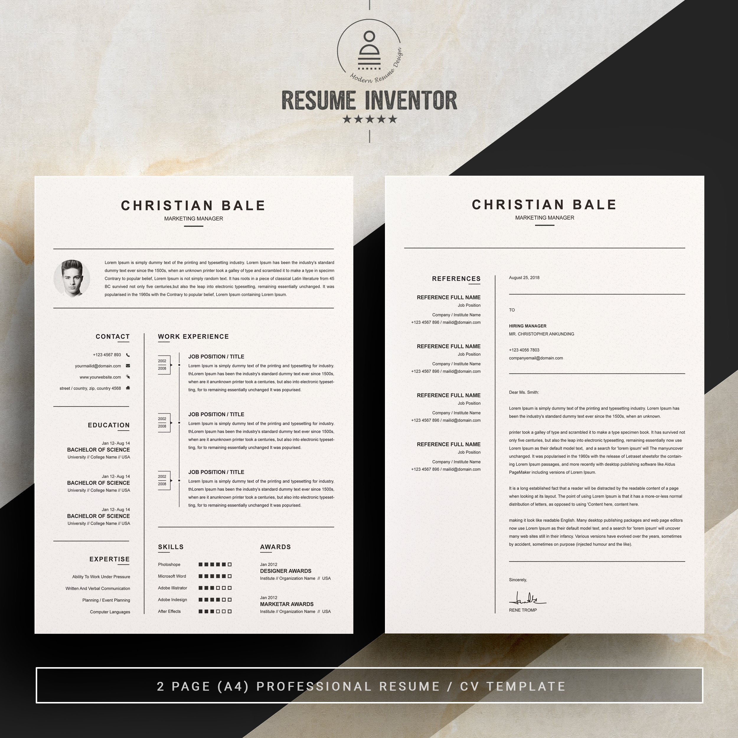 CV / Resume Template | MS Word preview image.