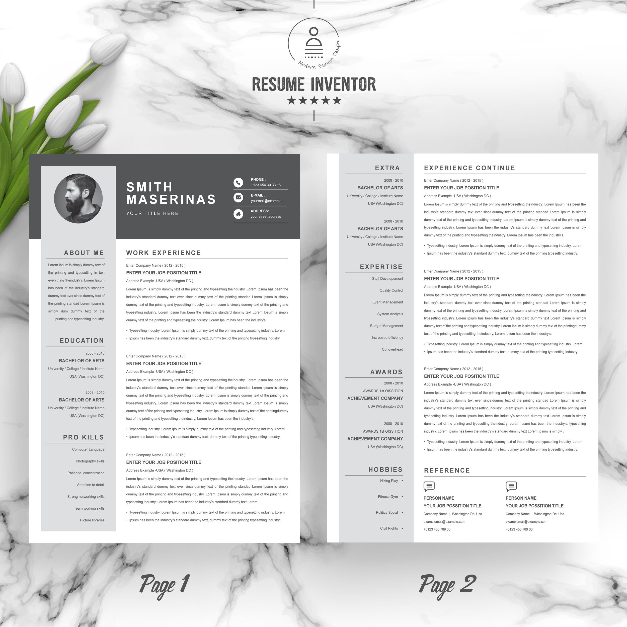 Professional Resume | Modern Resume preview image.