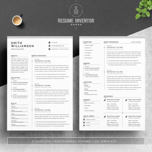 Clean Resume / CV Template MS Word – MasterBundles