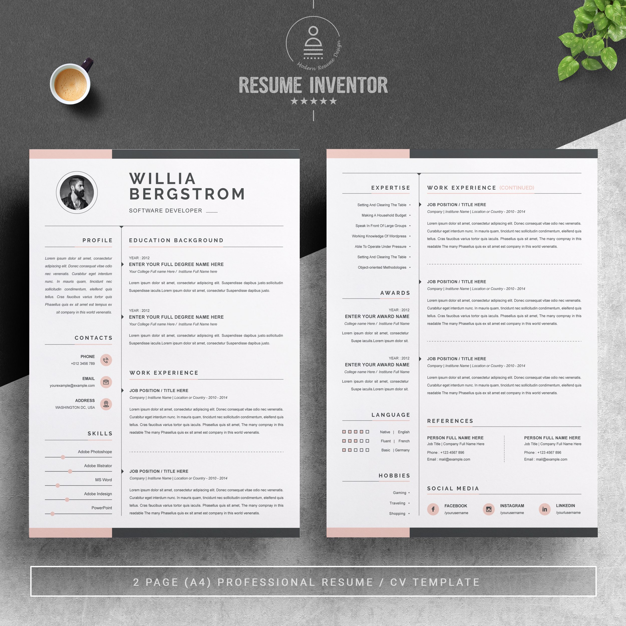 Resume Template / CV preview image.