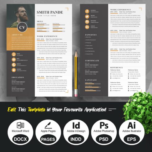 3 page Resume Template Cover Letter – MasterBundles