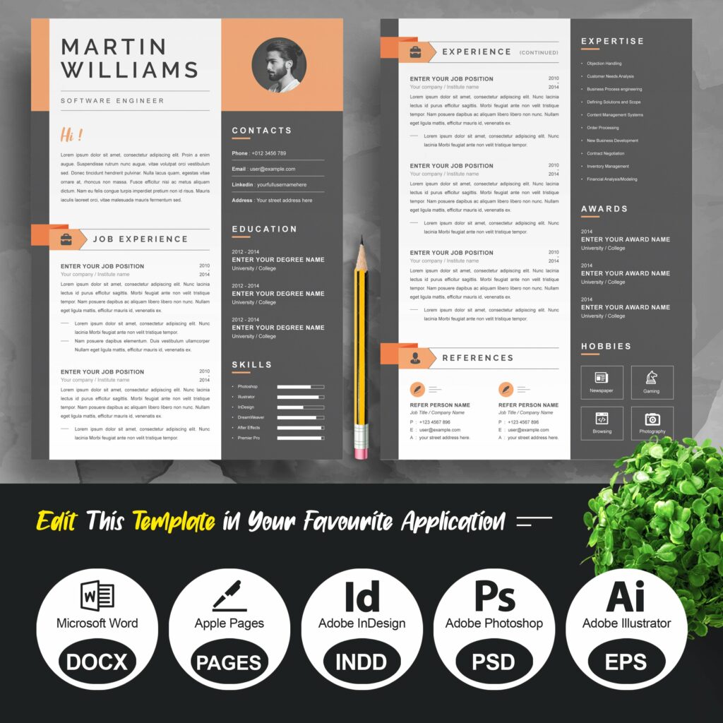Creative Resume | Modern CV Design – MasterBundles