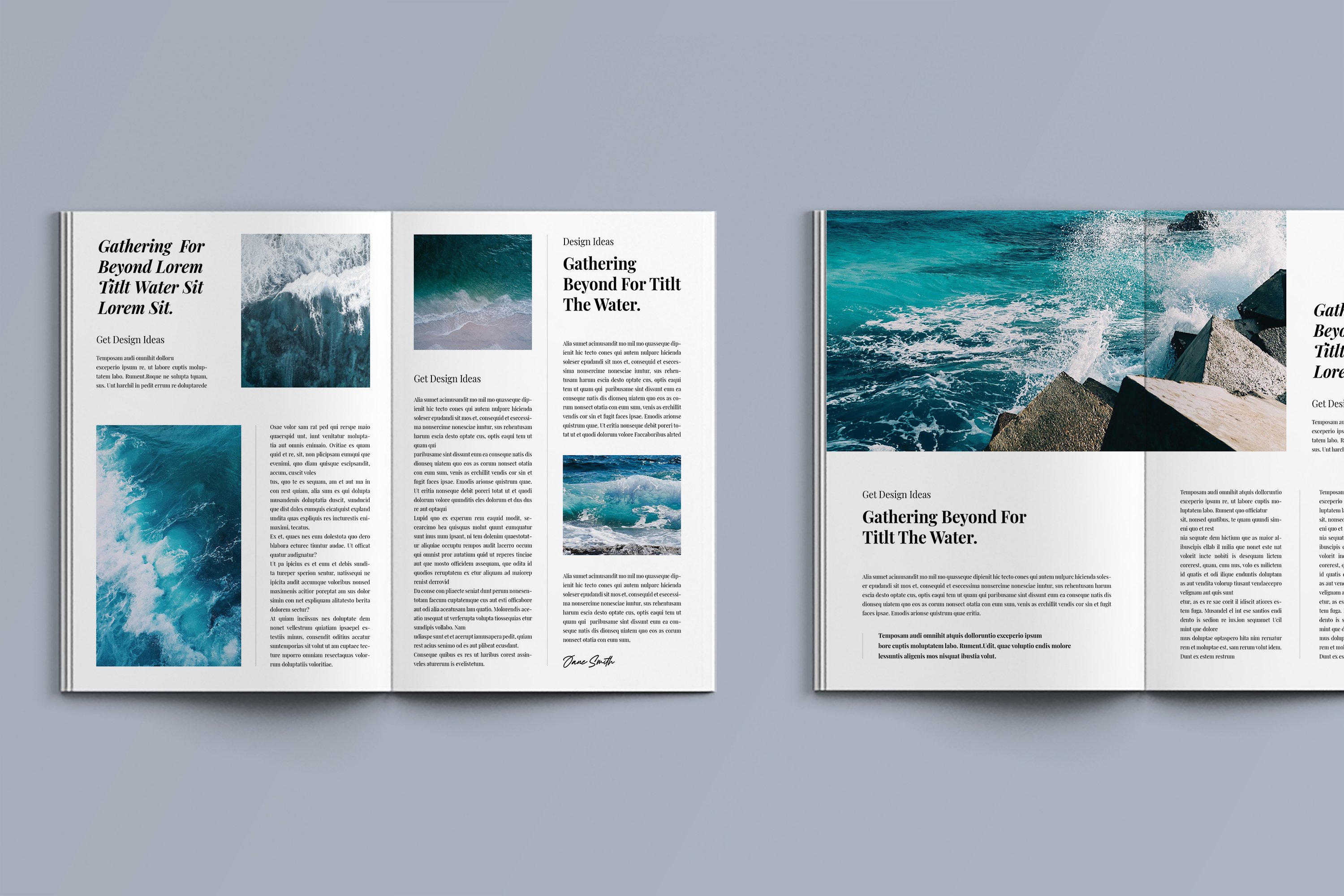 Canva Magazine Template preview image.